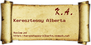 Keresztessy Alberta névjegykártya